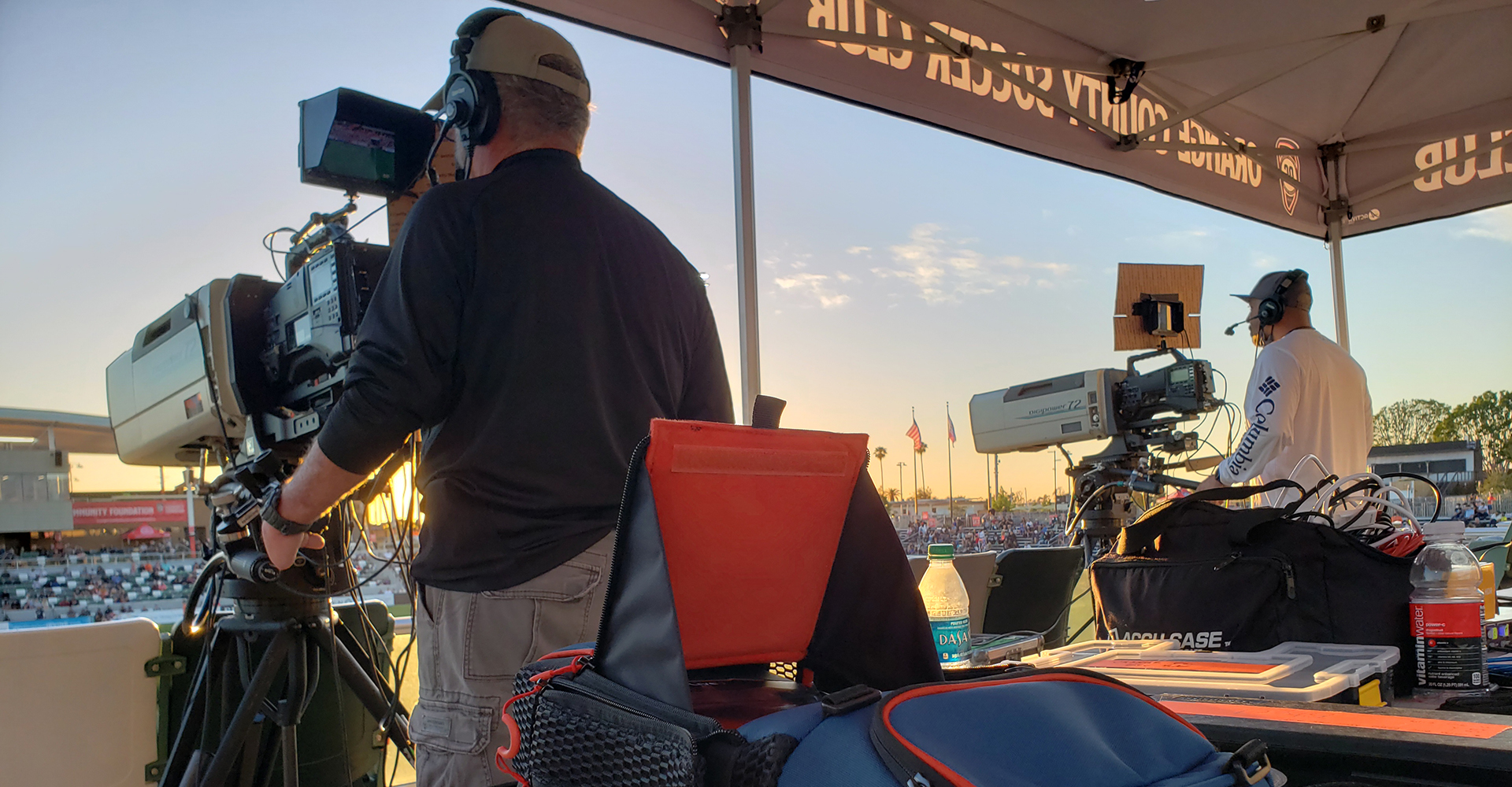 Streaming Media Live on set in Orange County with ESPN+